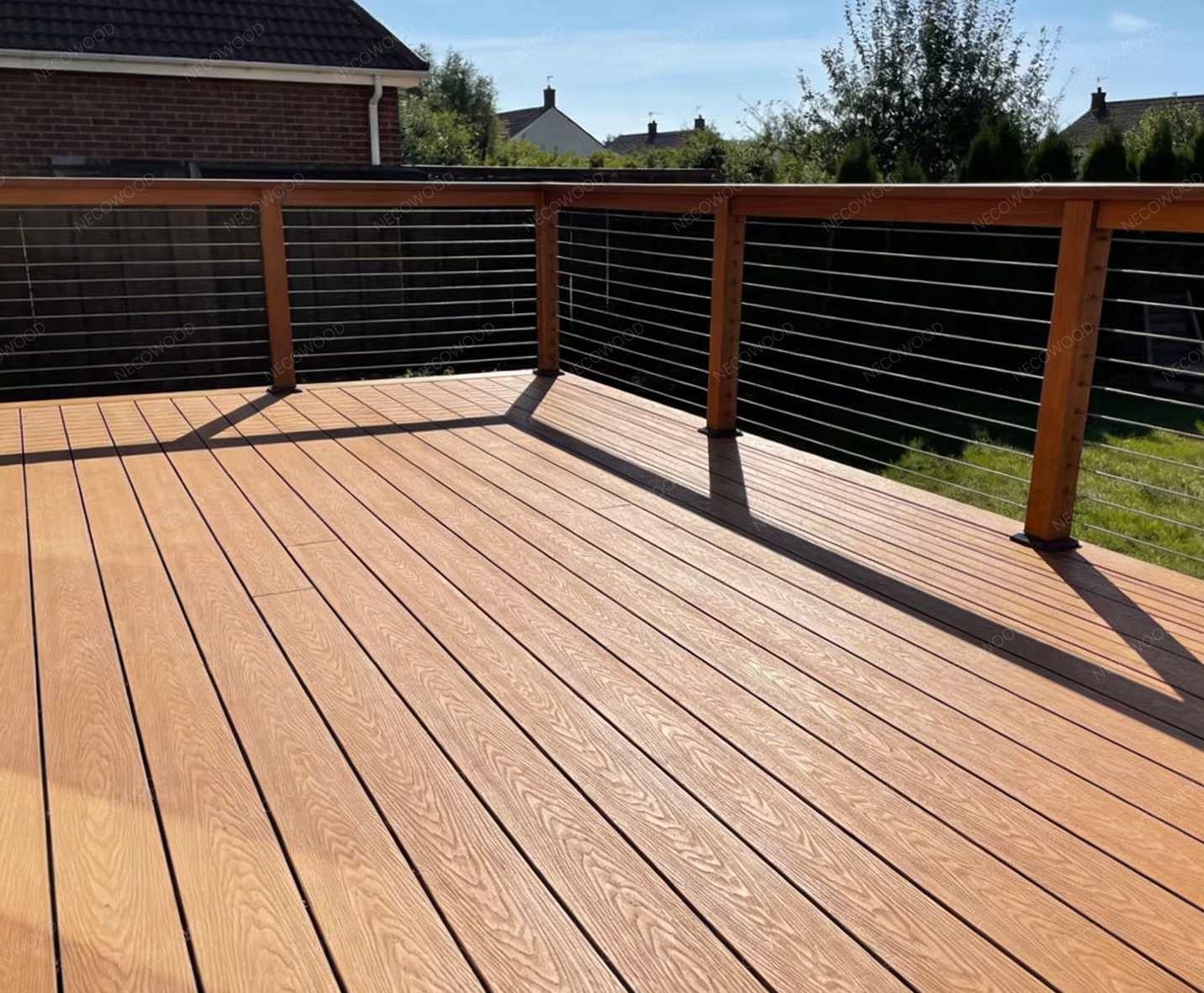 Necowood Weather Resistant UV Protected WPC Boards 25 Year Lifespan