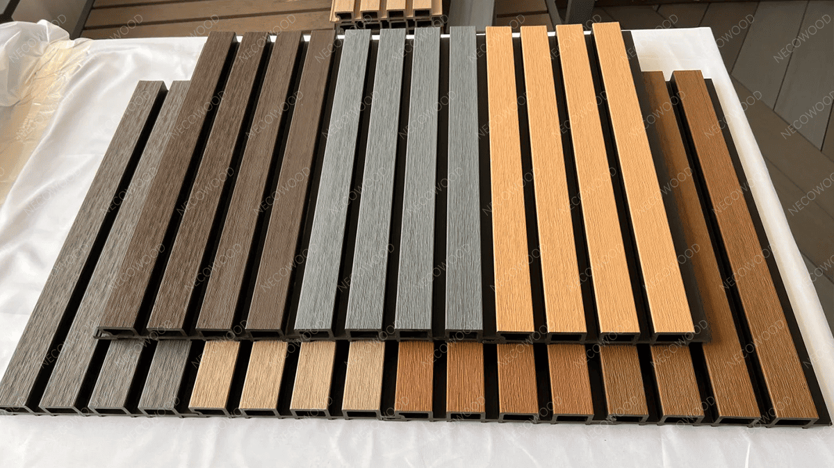 Co-extruded WPC wall panel manufacturing showing ASA cap layer application and quality control